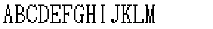 HG Dot Mincho M HGDot Mincho M16-15 Regular Font UPPERCASE