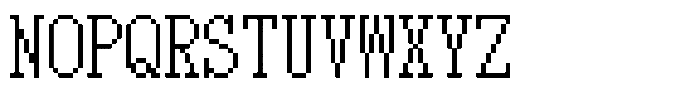 HG Dot Mincho M HGDot Mincho M16-15 Regular Font UPPERCASE