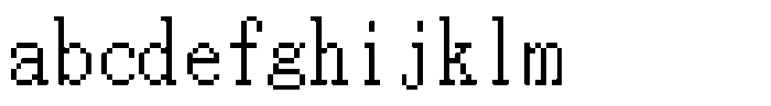 HG Dot Mincho M HGDot Mincho M16-15 Regular FONT