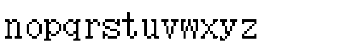 HG Dot Mincho M HGDot Mincho M16-15 Regular Font LOWERCASE