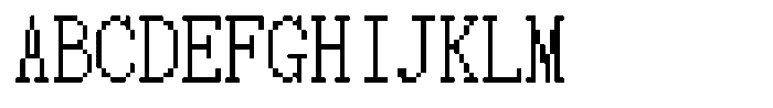 HG Dot Mincho M HGDot Mincho M18-17 Regular Font UPPERCASE