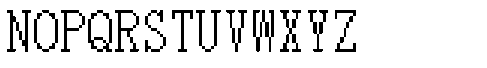 HG Dot Mincho M HGDot Mincho M18-17 Regular Font UPPERCASE