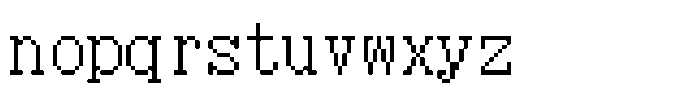 HG Dot Mincho M HGDot Mincho M18-17 Regular Font LOWERCASE