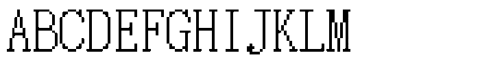 HG Dot Mincho M HGDot Mincho M20-19 Regular Font UPPERCASE