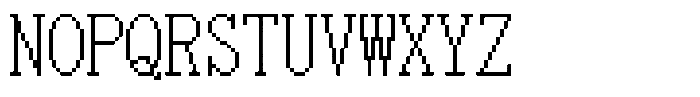 HG Dot Mincho M HGDot Mincho M20-19 Regular Font UPPERCASE