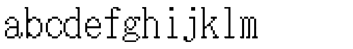 HG Dot Mincho M HGDot Mincho M20-19 Regular FONT