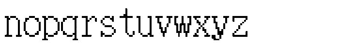 HG Dot Mincho M HGDot Mincho M20-19 Regular Font LOWERCASE
