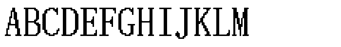 HG Dot Mincho M HGDot Mincho M24-23 Regular Font UPPERCASE