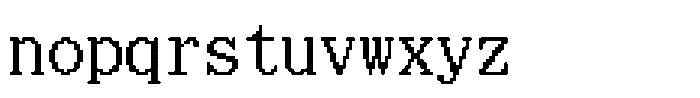 HG Dot Mincho M HGDot Mincho M24-23 Regular Font LOWERCASE