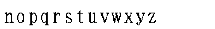 HG Dot Mincho M HGDot Mincho M32-30 Regular Font LOWERCASE