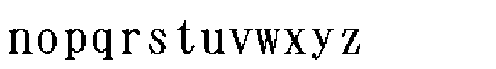 HG Dot Mincho M HGDot Mincho M36-35 Regular Font LOWERCASE