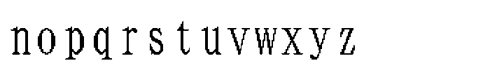 HG Dot Mincho M HGDot Mincho M40-38 Regular Font LOWERCASE