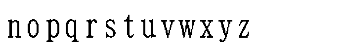 HG Dot Mincho M HGDot Mincho M48-46 Regular Font LOWERCASE