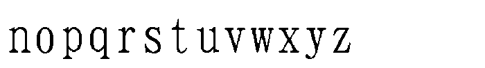 HG Dot Mincho M HGDot Mincho M64-60 Regular Font LOWERCASE