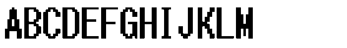 HG Dot New Gothic B HGDot New Gothic B16-15 Regular Font UPPERCASE