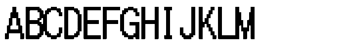 HG Dot New Gothic B HGDot New Gothic B20-20 Regular Font UPPERCASE