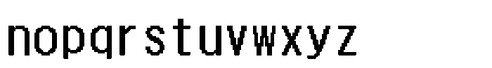HG Dot New Gothic B HGDot New Gothic B30-29 Regular Font LOWERCASE
