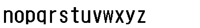 HG Dot New Gothic B HGDot New Gothic B40-38 Regular Font LOWERCASE