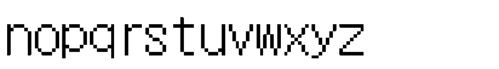 HG Dot New Gothic M Regular Font LOWERCASE