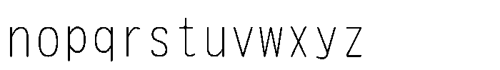 HG New Gothic RT HGNew Gothic RT W160 C100 Regular Font LOWERCASE