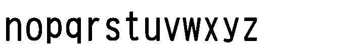 HG New Gothic RT HGNew Gothic RT W256 C100 Regular Font LOWERCASE