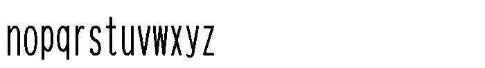 HG New Gothic RT Regular Font LOWERCASE