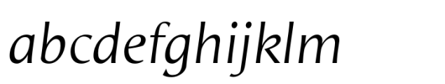 HGB Santo Light Italic Font LOWERCASE