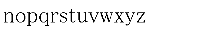HGP Mincho L HGSMincho L Regular Font LOWERCASE