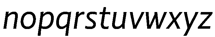 Highgate Variable Italic Font LOWERCASE