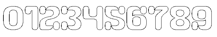 HIGH ENERGY-Hollow Font OTHER CHARS