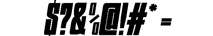 HIGHBRIX Black Italic Font OTHER CHARS