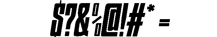 HIGHBRIX Bold Italic Font OTHER CHARS