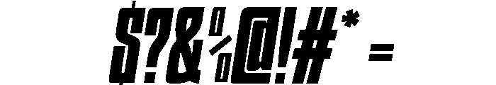 HIGHBRIX Extra Bold Italic Font OTHER CHARS