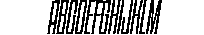 HIGHBRIX Extra Light Italic Font UPPERCASE