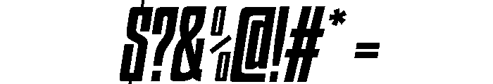 HIGHBRIX Semi Bold Italic Font OTHER CHARS