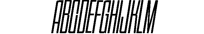 HIGHBRIX Thin Italic Font UPPERCASE