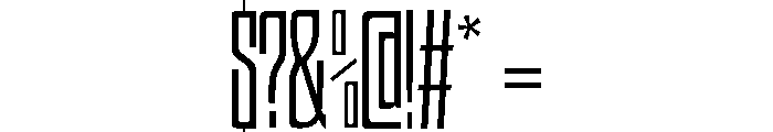 HIGHBRIX Thin Font OTHER CHARS