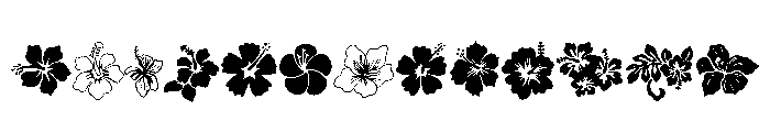 Hibiscus Set Font UPPERCASE