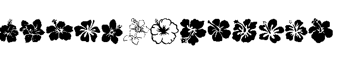 Hibiscus Set Font UPPERCASE
