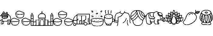 Hida Clipart Font UPPERCASE