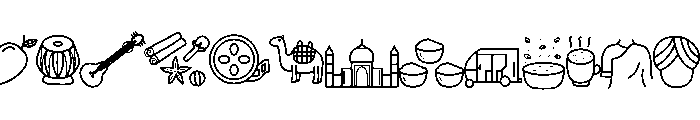 Hida Clipart Font LOWERCASE
