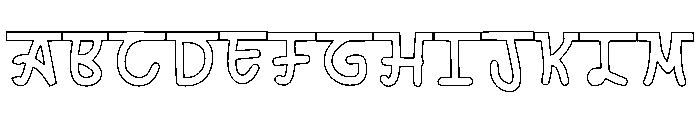 Hida Outline Font UPPERCASE