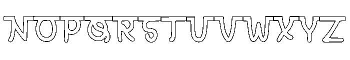 Hida Outline Font UPPERCASE