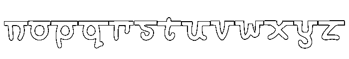 Hida Outline Font LOWERCASE