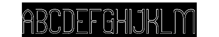 Hidden Beauty-Hollow-Inverse Font UPPERCASE