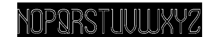 Hidden Beauty-Hollow-Inverse Font UPPERCASE