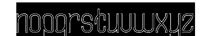 Hidden Beauty-Hollow-Inverse Font LOWERCASE