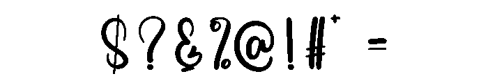 Hidden Handwriting Font OTHER CHARS
