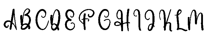Hidden Handwriting Font UPPERCASE
