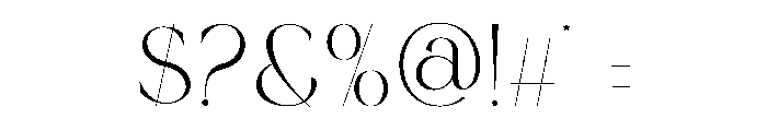 Hident Font OTHER CHARS
